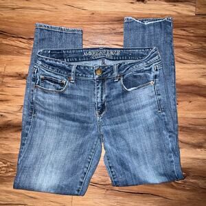American Eagle Outfitters Blue Skinny Straight Size 8 Short
